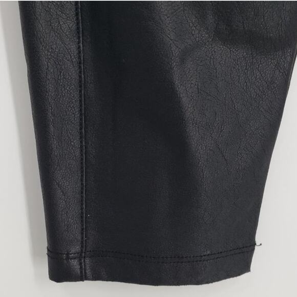 3/$25 BCBGMaxazria Faux Leather Leggings S High Rise Vegan Skinny Pants Ankle - Picture 8 of 11
